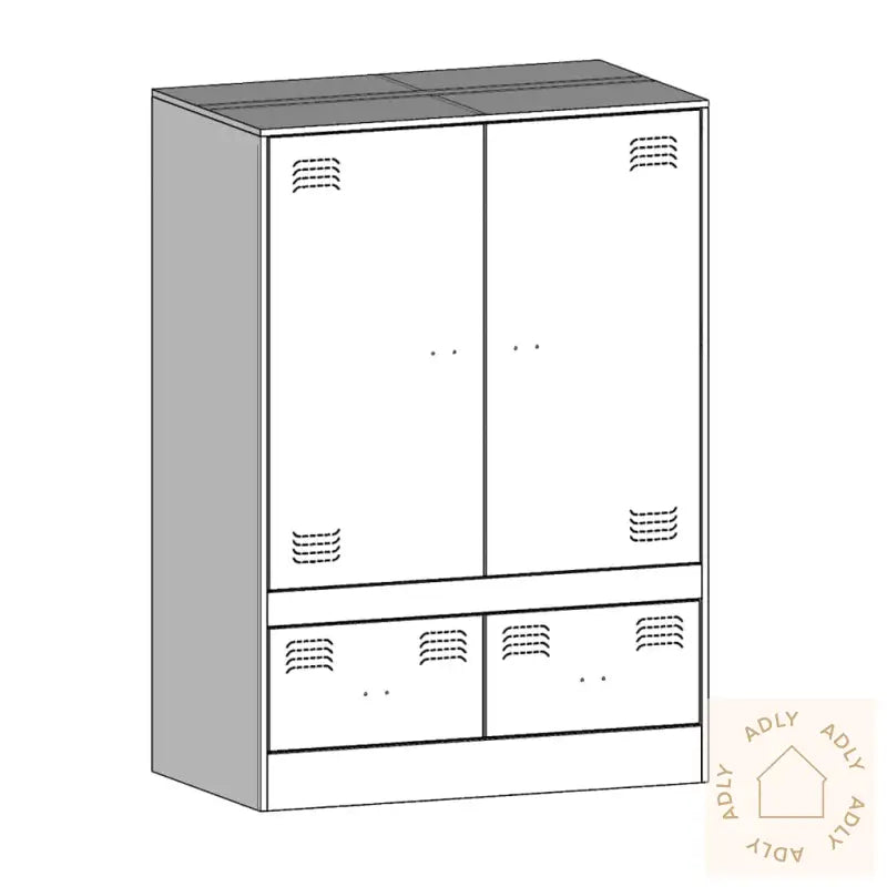 Highboard Antrasitt 67X39X95 Cm Stål