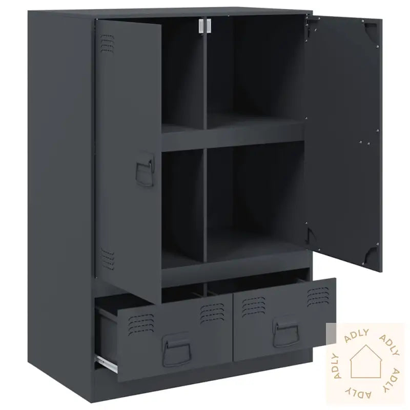 Highboard Antrasitt 67X39X95 Cm Stål