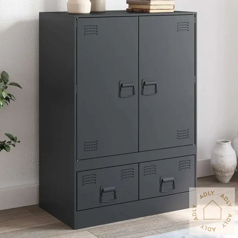 Highboard Antrasitt 67X39X95 Cm Stål