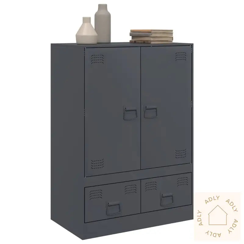 Highboard Antrasitt 67X39X95 Cm Stål