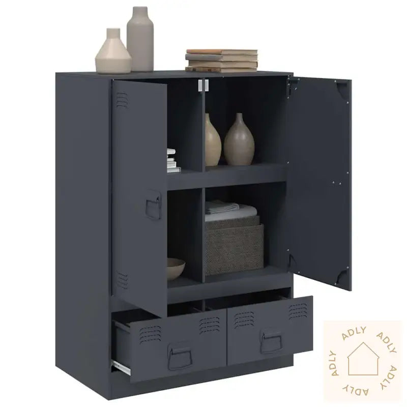 Highboard Antrasitt 67X39X95 Cm Stål