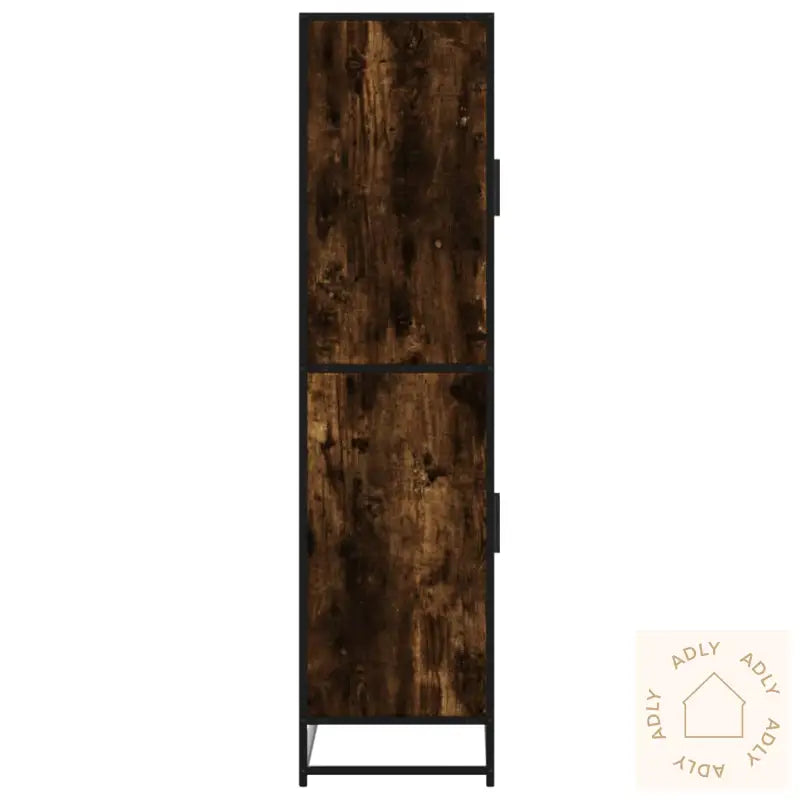 Highboard Røkt Eik 68X35X139 Cm Konstruert Tre