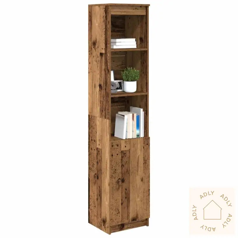 Highboard Gammelt Tre 37,5X35X180 Cm Konstruert Tre