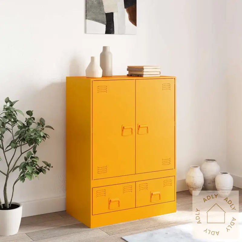 Highboard Sennepsgul 67X39X95 Cm Stål