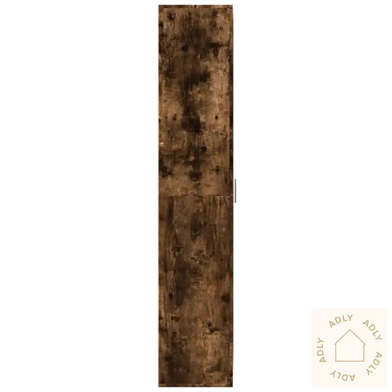 Highboard Røkt Eik 70X35X180 Cm Konstruert Tre