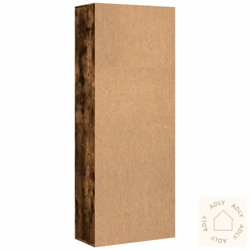 Highboard Røkt Eik 70X35X180 Cm Konstruert Tre