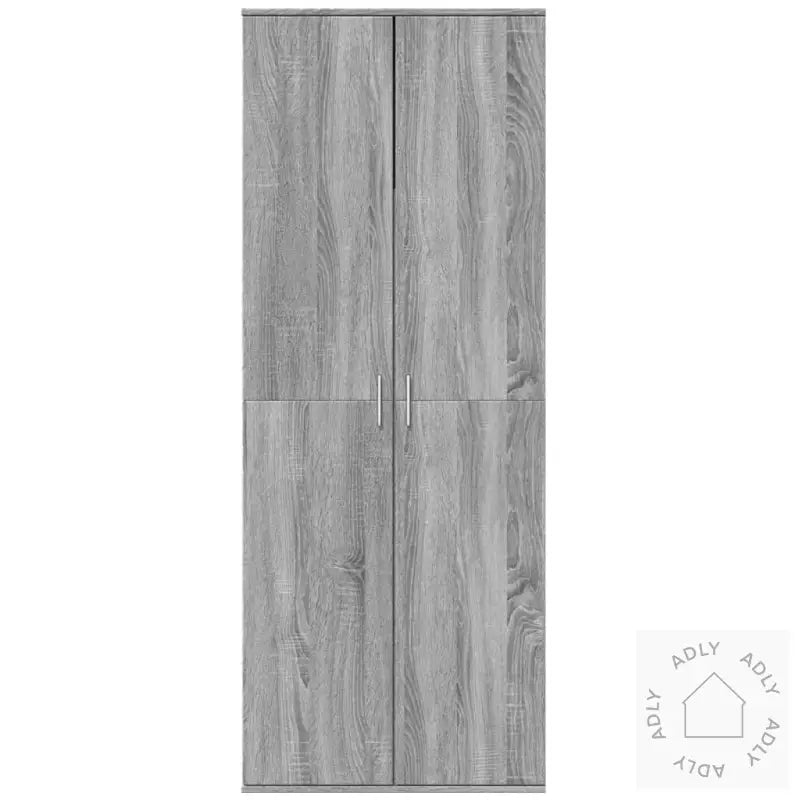 Highboard Grå Sonoma 70X35X180 Cm Konstruert Tre