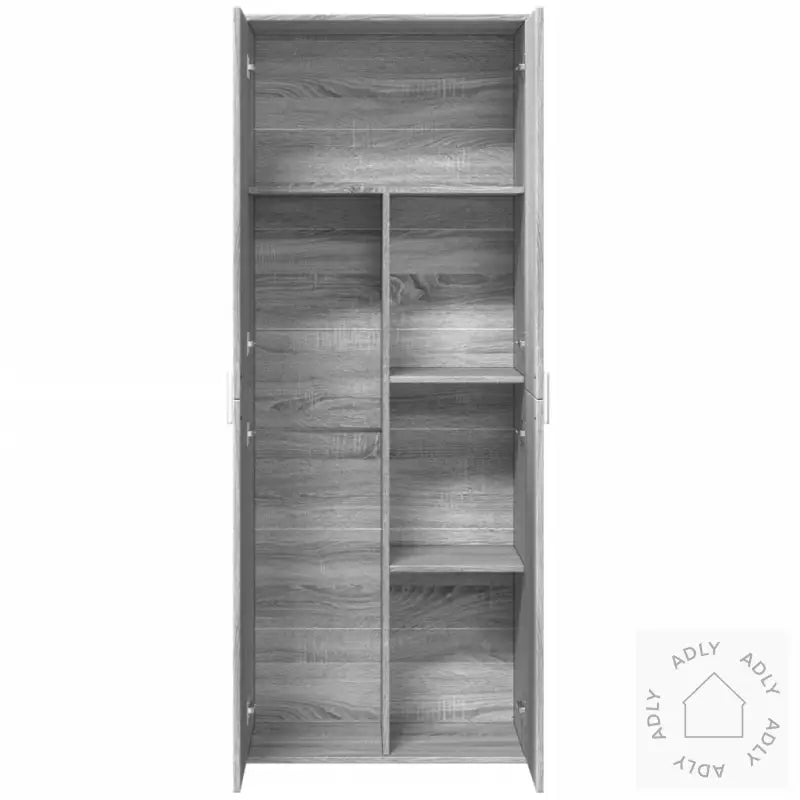 Highboard Grå Sonoma 70X35X180 Cm Konstruert Tre