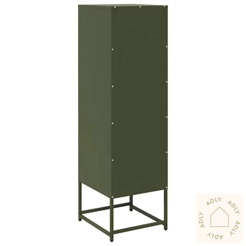 Highboard Olivengrønn 36X39X123 Cm Kaldvalset Stål