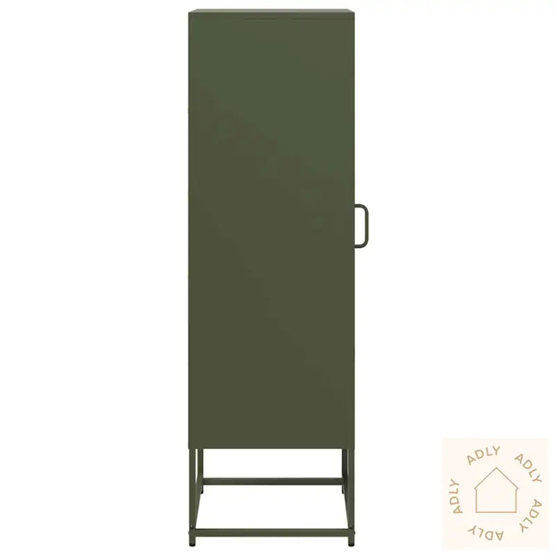 Highboard Olivengrønn 36X39X123 Cm Kaldvalset Stål