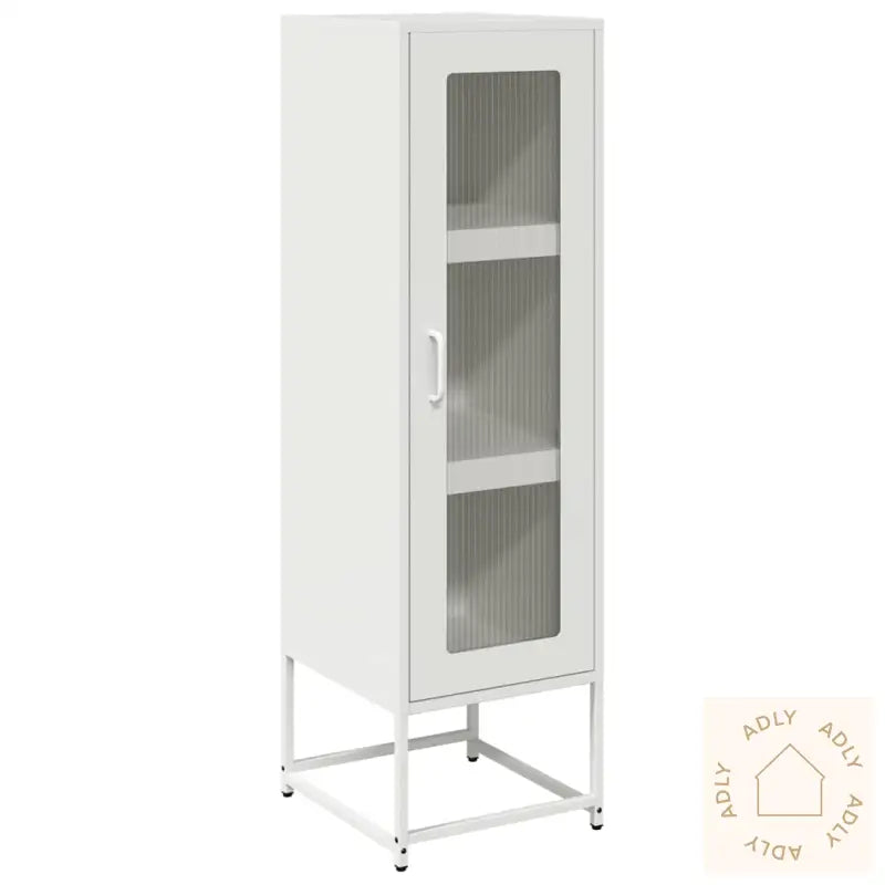 Highboard Hvit 36X39X123 Cm Kaldvalset Stål