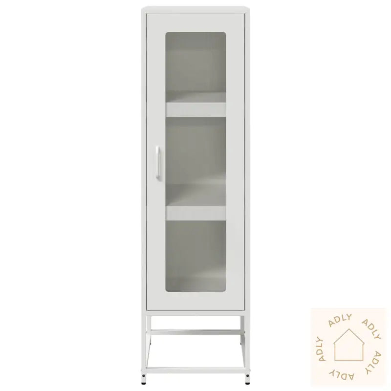 Highboard Hvit 36X39X123 Cm Kaldvalset Stål