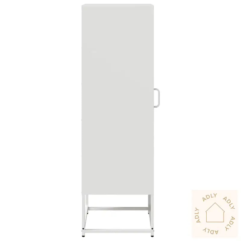 Highboard Hvit 36X39X123 Cm Kaldvalset Stål
