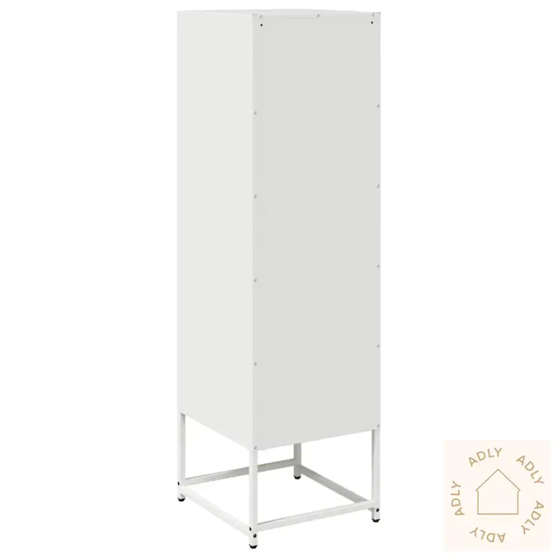 Highboard Hvit 36X39X123 Cm Kaldvalset Stål