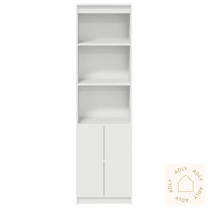 Highboard Hvit 50X35X180 Cm Konstruert Tre
