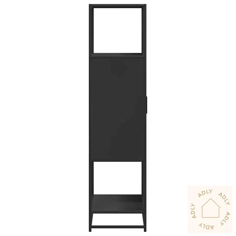 Highboard Svart 68X35X139 Cm Konstruert Tre Og Metall