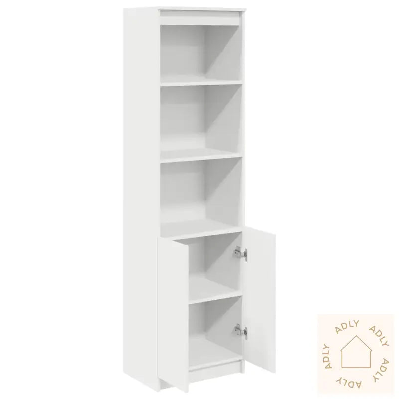 Highboard Hvit 50X35X180 Cm Konstruert Tre