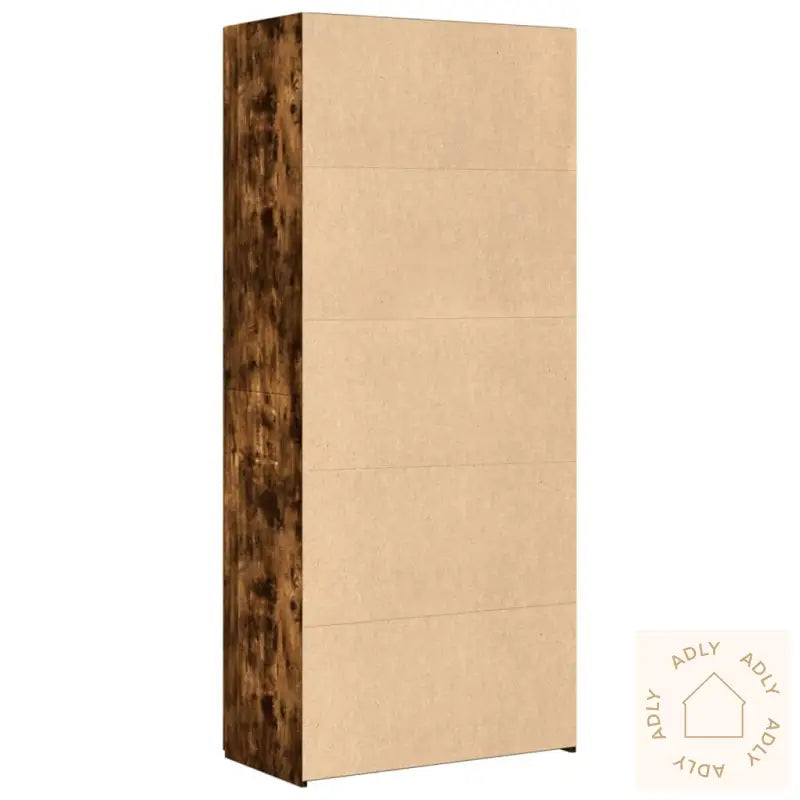 Highboard Røkt Eik 80X42,5X185 Cm Konstruert Tre