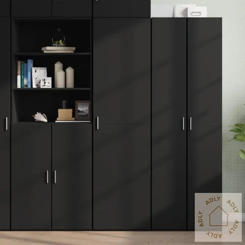 Hylle Svart 50X42,5X185 Cm Konstruert Tre