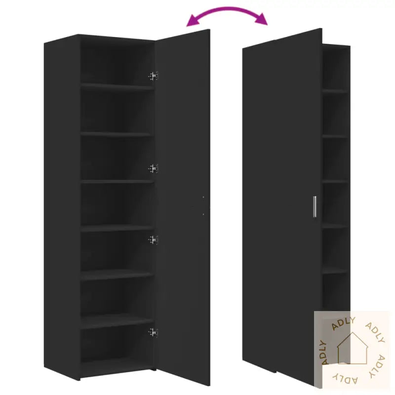 Hylle Svart 50X42,5X185 Cm Konstruert Tre