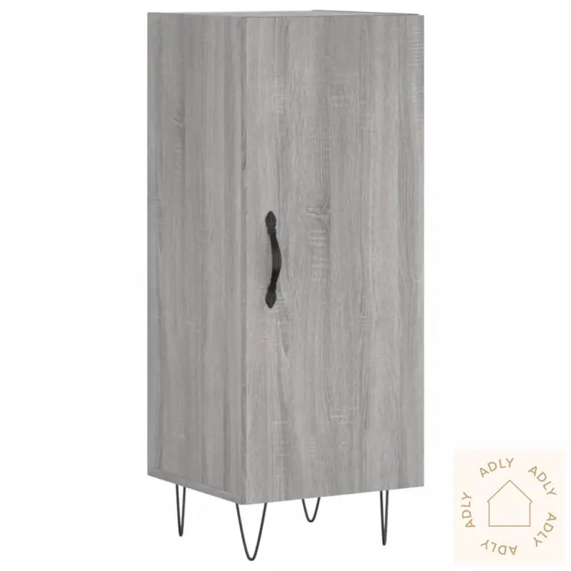Highboard Grå Sonoma 34,5X34X180 Cm Konstruert Tre