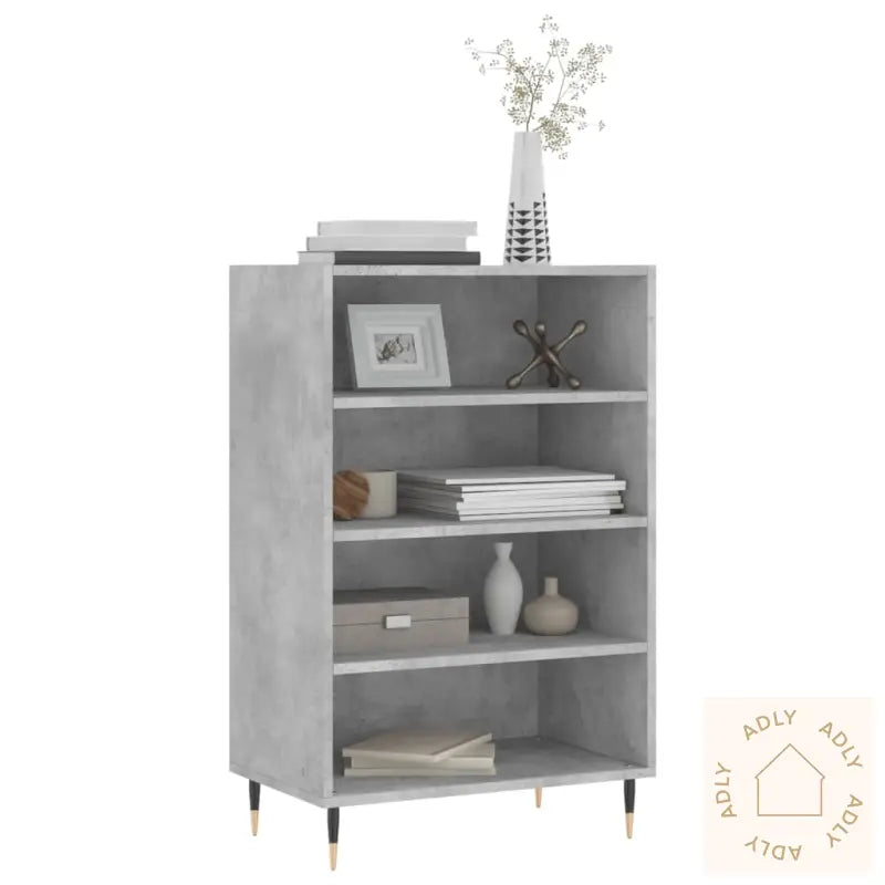 Highboard Betonggrå 57X35X90 Cm Konstruert Tre