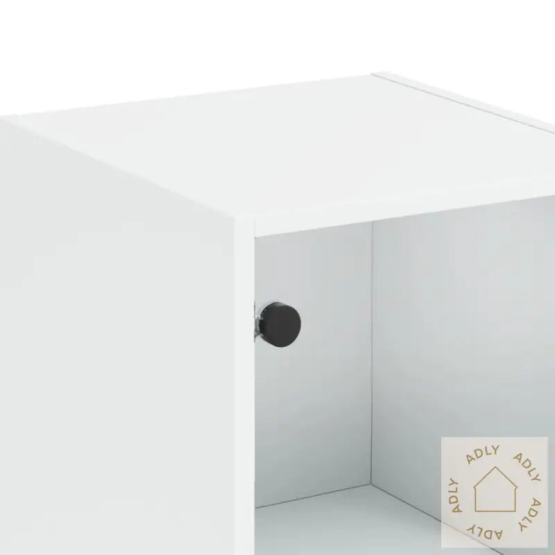Highboard Med Glassdører Hvit 35X37X142 Cm