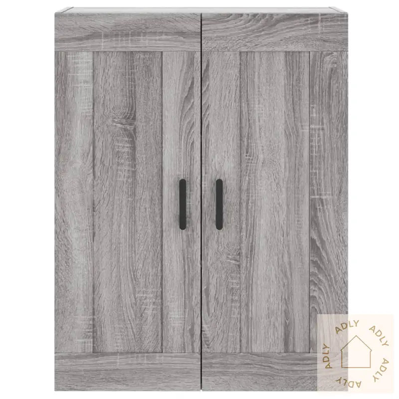 Highboard Grå Sonoma 69,5X34X180 Cm Konstruert Tre