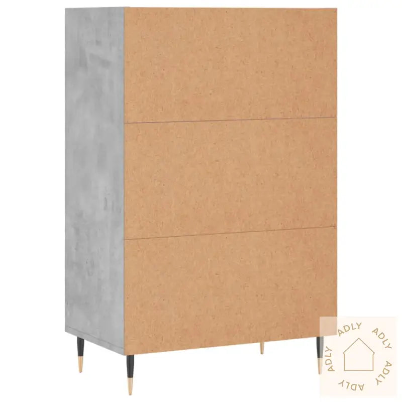 Highboard Betonggrå 57X35X90 Cm Konstruert Tre