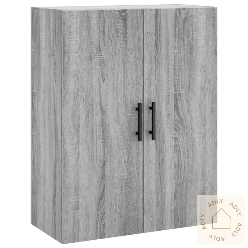 Highboard Grå Sonoma 69,5X34X180 Cm Konstruert Tre