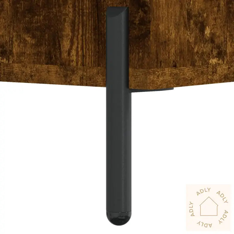 Highboard Røkt Eik 34,5X34X180 Cm Konstruert Tre