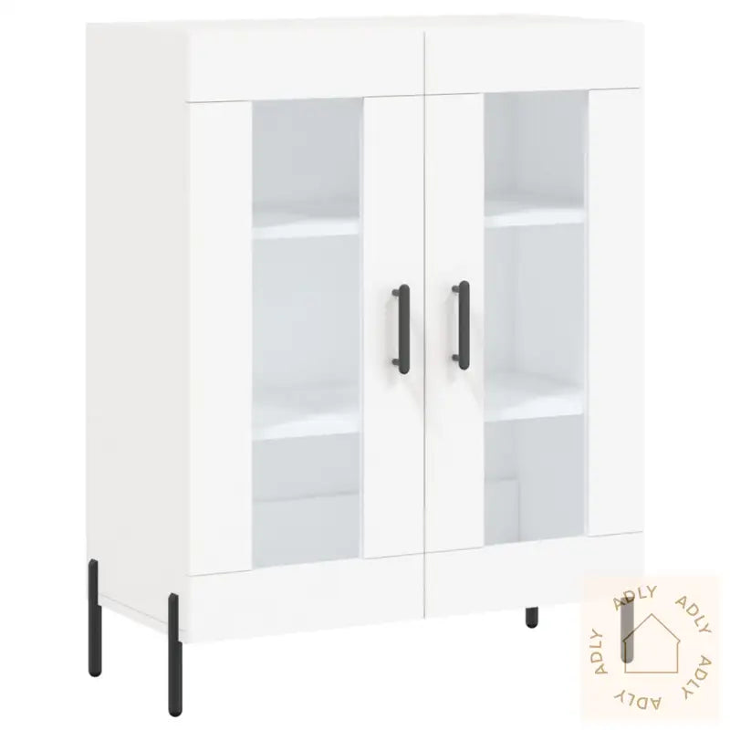 Highboard Hvit 69,5X34X180 Cm Konstruert Tre