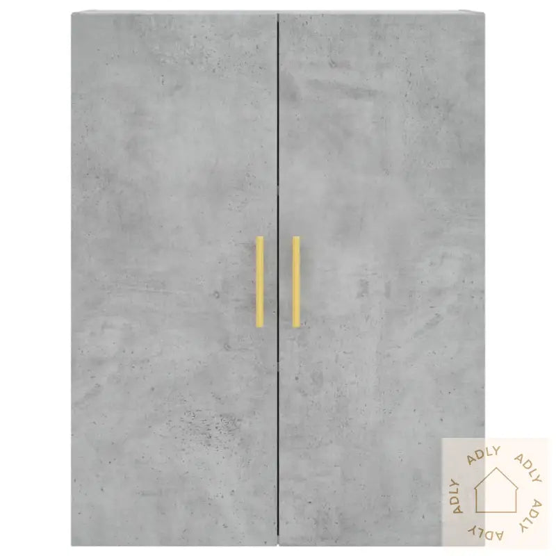 Highboard Betonggrå 69,5X34X180 Cm Konstruert Tre