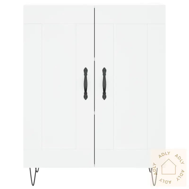 Highboard Hvit 69,5X34X180 Cm Konstruert Tre