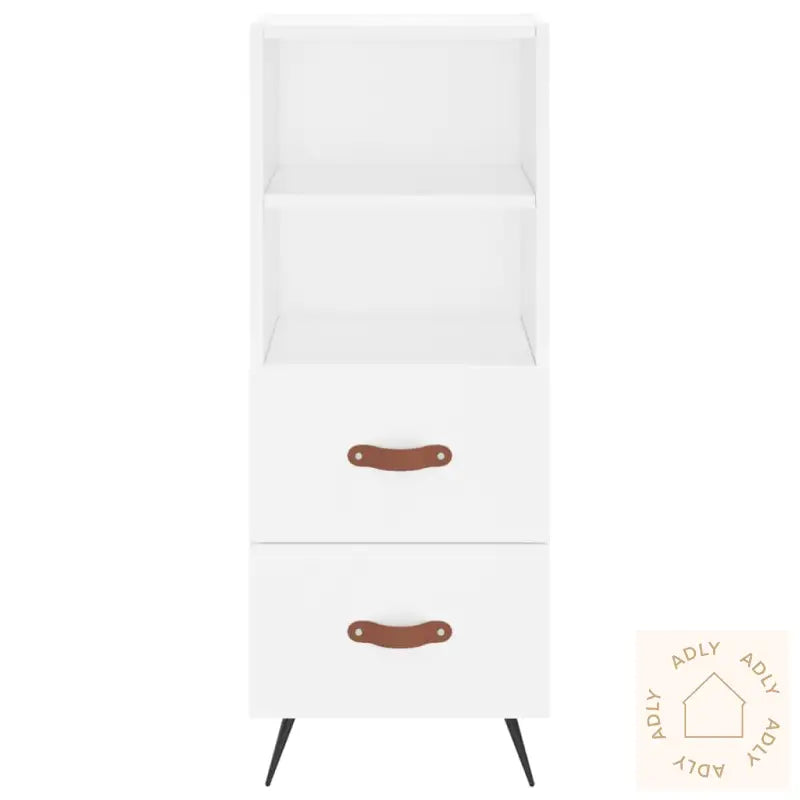 Highboard Hvit 34,5X34X180 Cm Konstruert Tre