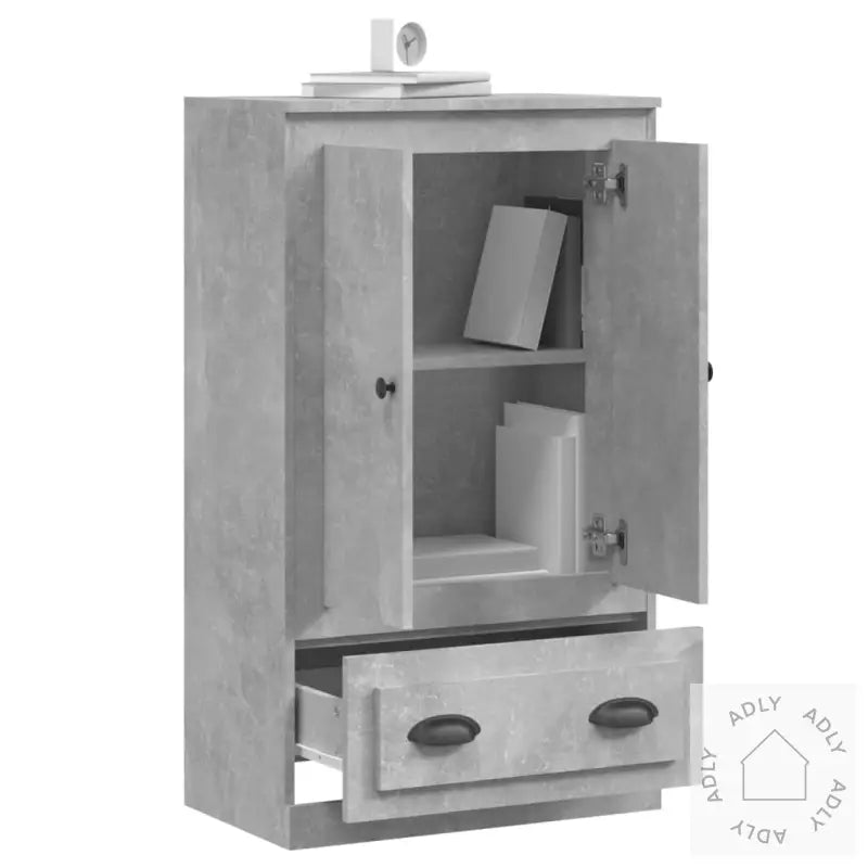 Highboard Betonggrå 60X35,5X103,5 Cm Konstruert Tre