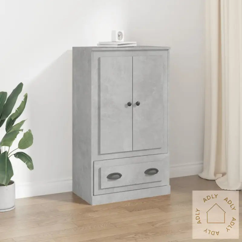 Highboard Betonggrå 60X35,5X103,5 Cm Konstruert Tre