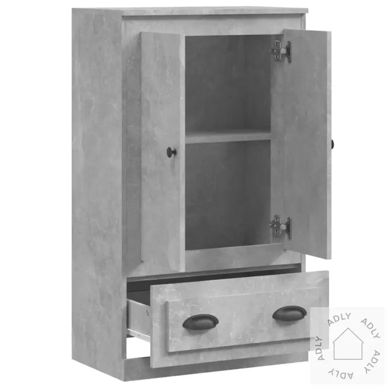 Highboard Betonggrå 60X35,5X103,5 Cm Konstruert Tre