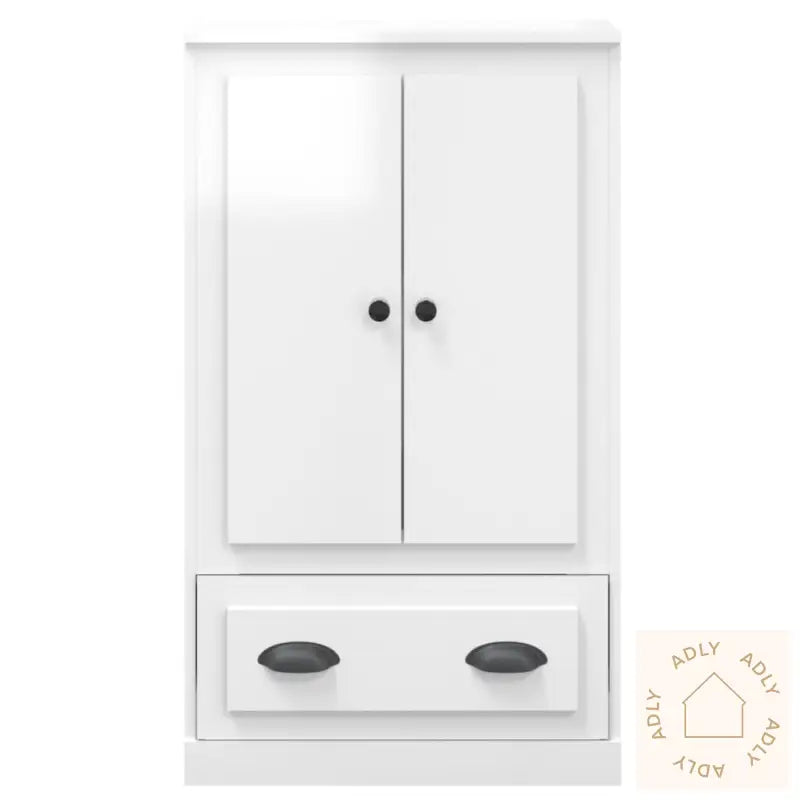 Highboard Høyglans Hvit 60X35,5X103,5 Cm Konstruert Tre