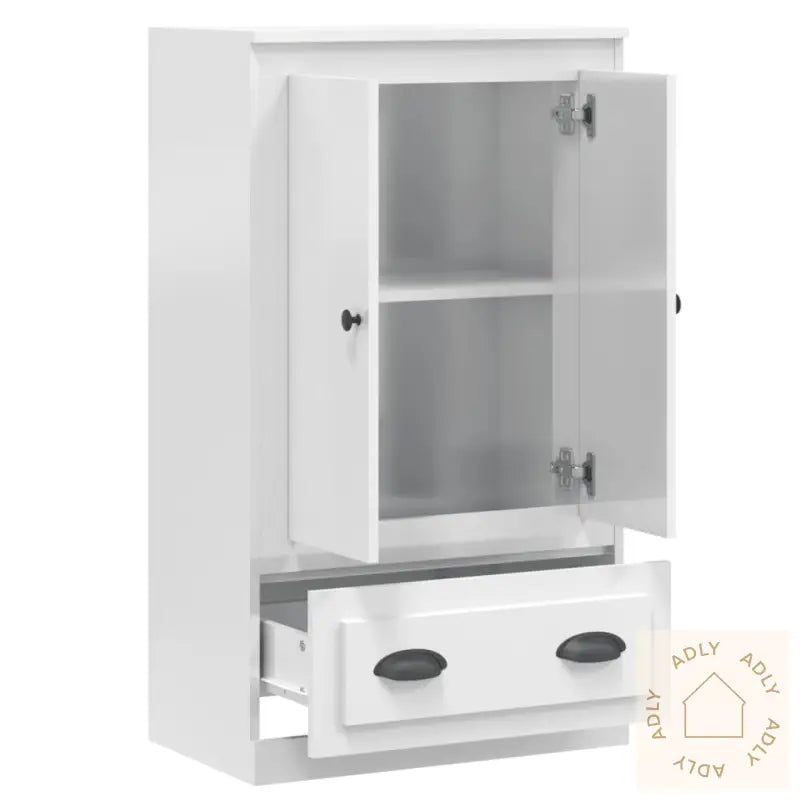 Highboard Høyglans Hvit 60X35,5X103,5 Cm Konstruert Tre
