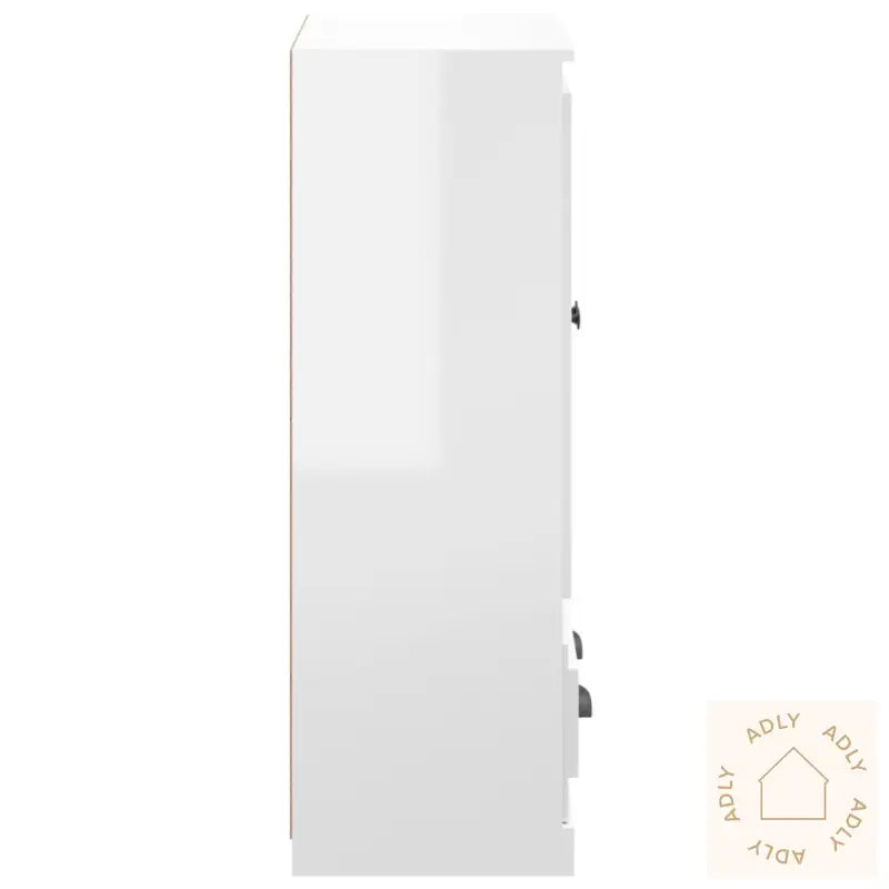 Highboard Høyglans Hvit 60X35,5X103,5 Cm Konstruert Tre