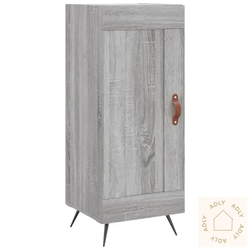 Highboard Grå Sonoma 34,5X34X180 Cm Konstruert Tre