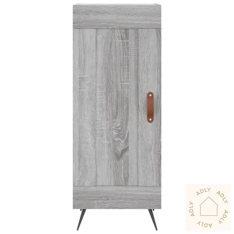 Highboard Grå Sonoma 34,5X34X180 Cm Konstruert Tre