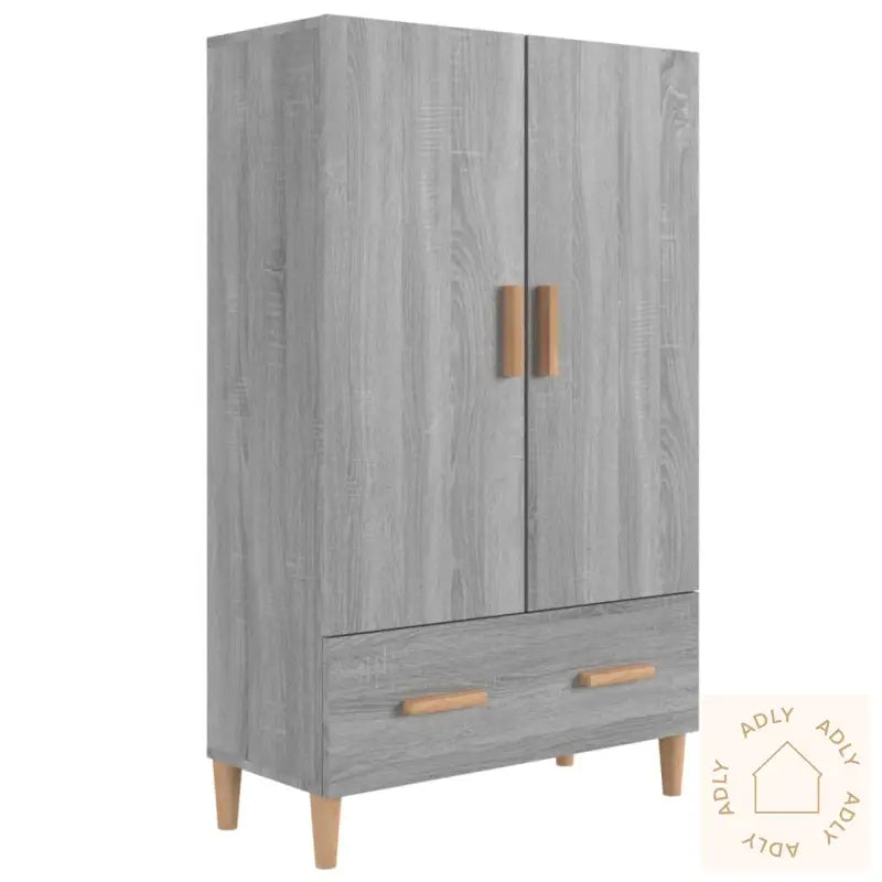 Highboard Grå Sonoma 70X31X115 Cm Konstruert Tre