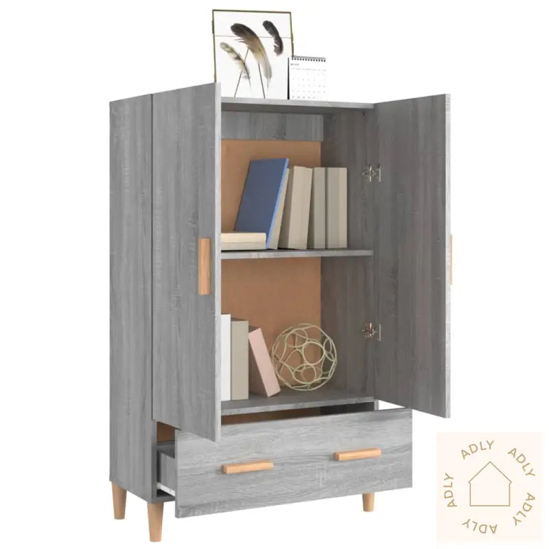 Highboard Grå Sonoma 70X31X115 Cm Konstruert Tre