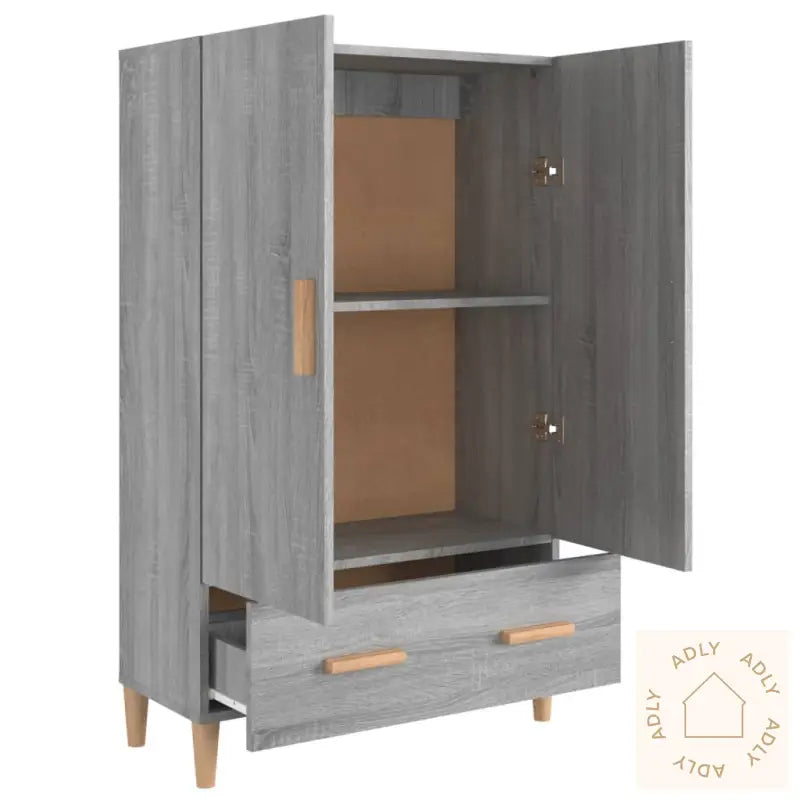 Highboard Grå Sonoma 70X31X115 Cm Konstruert Tre