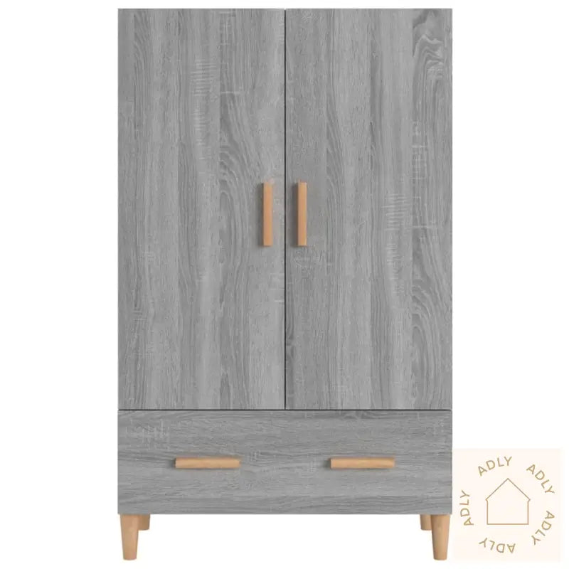 Highboard Grå Sonoma 70X31X115 Cm Konstruert Tre