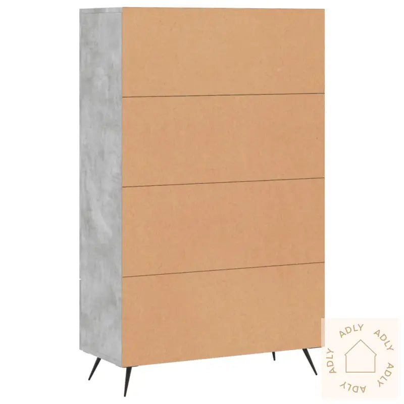 Highboard Betonggrå 69,5X31X115 Cm Konstruert Tre
