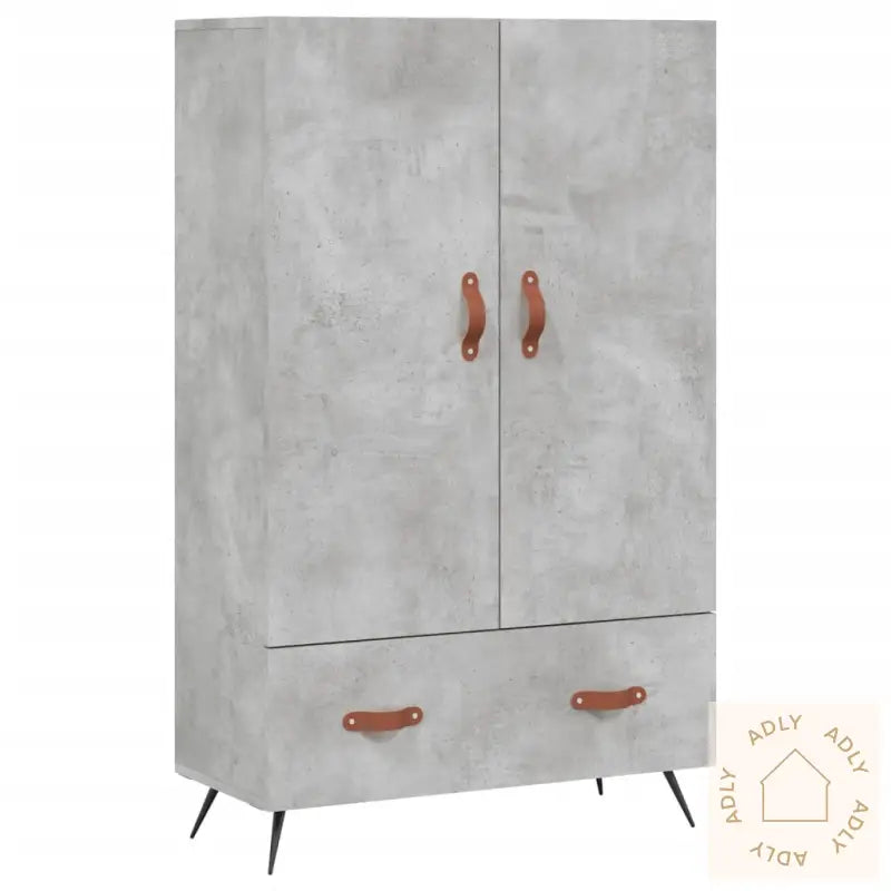 Highboard Betonggrå 69,5X31X115 Cm Konstruert Tre