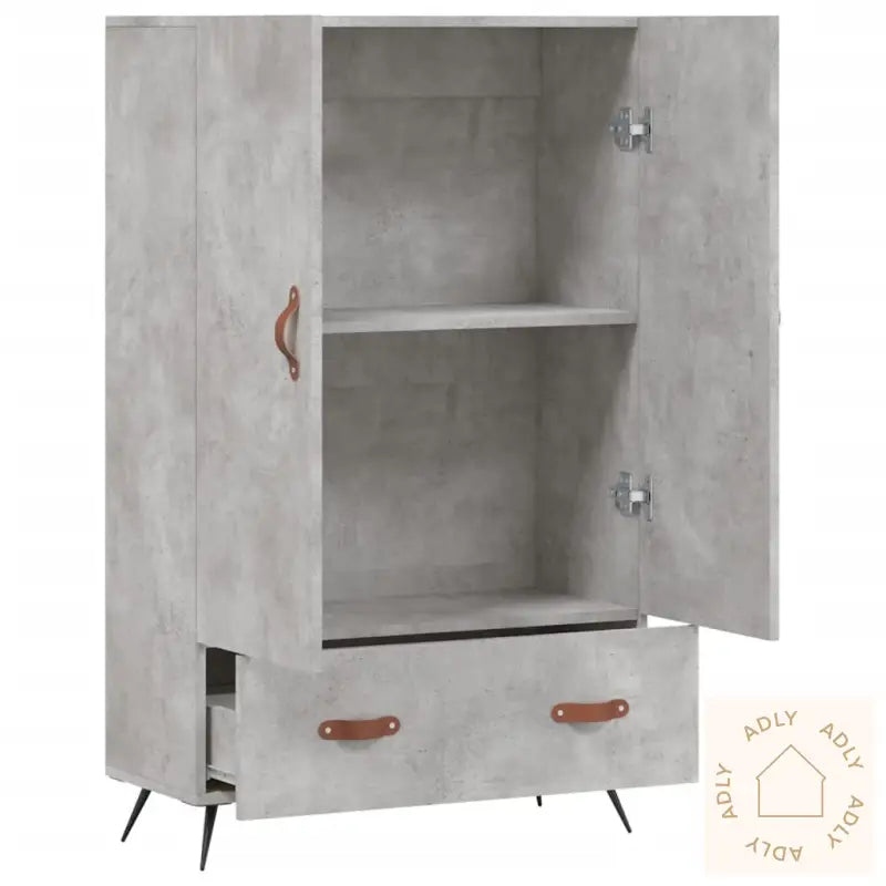 Highboard Betonggrå 69,5X31X115 Cm Konstruert Tre